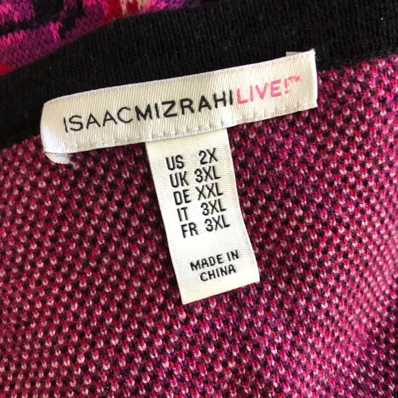 Isaac Mizrahi Live Floral Knit Cardigan Coat 2X - Picture 13 of 13